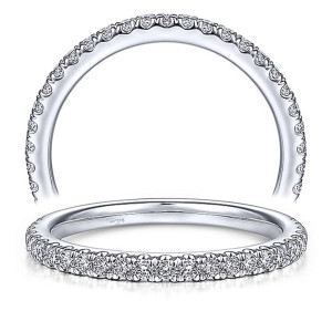 Taryn 14 Karat White Gold Matching Straight Wedding Band TW14745R4W44JJ