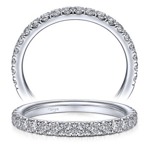 Taryn 14 Karat White Gold Matching Straight Wedding Band TW14745R8W44JJ