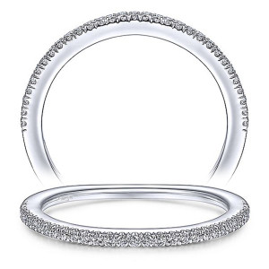 Taryn 14 Karat White Gold Matching Curved Wedding Band TW14841R4W44JJ