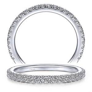 Taryn 14 Karat White Gold Matching Straight Wedding Band TW14890R6W44JJ