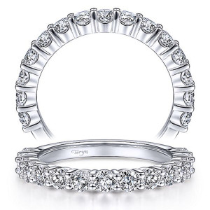 Taryn 14 Karat White Gold Matching Straight Wedding Band TW14893R8W44JJ