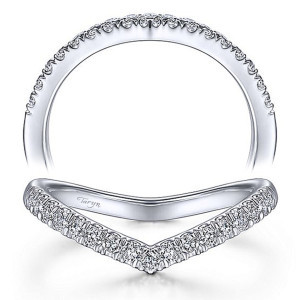 Taryn 14 Karat White Gold Matching Curved Wedding Band TW14963R4W44JJ