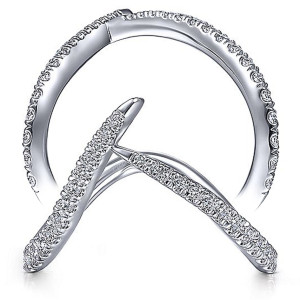 Taryn 14 Karat White Gold Matching Curved Wedding Band TW15012R6W44JJ