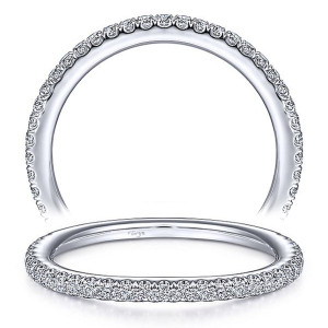Taryn 14 Karat White Gold Matching Curved Wedding Band TW15198R4W44JJ