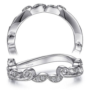 Taryn 14 Karat White Gold Matching Curved Wedding Band TW15207R4W44JJ