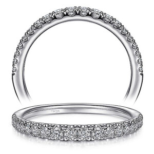 Taryn 14 Karat White Gold Matching Straight Wedding Band TW15249R6W44JJ