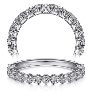 Taryn 14 Karat White Gold Matching Straight Wedding Band TW15277R4W44JJ