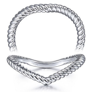 Taryn 14 Karat White Gold Matching Curved Wedding Band TW15402R4W4JJJ
