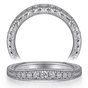 Taryn 14 Karat White Gold Matching Straight Wedding Band TW15587R4W44JJ