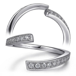 Taryn 14 Karat White Gold Matching Curved Wedding Band TW15593R4W44JJ