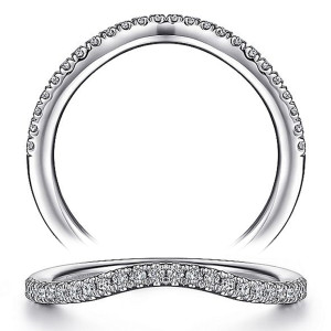 Taryn 14 Karat White Gold Diamond Matching Wedding Band TW15609R4W44JJ