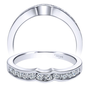 Taryn 14 Karat White Gold Curved Wedding Band TW2294W44JJ