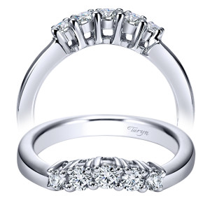 Taryn 14 Karat White Gold Curved Wedding Band TW3813W44JJ