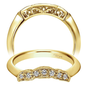 Taryn 14 Karat Yellow Gold Curved Wedding Band TW3819Y44JJ