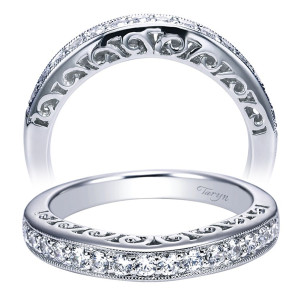 Taryn 14 Karat White Gold Straight Wedding Band TW3876W44JJ