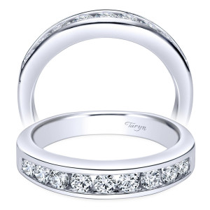 Taryn 14 Karat White Gold Round Straight Wedding Band TW3962W44JJ