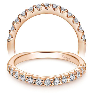 Taryn 14 Karat Rose Gold Curved Wedding Band TW4020K44JJ