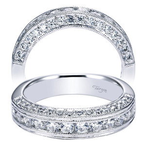 Taryn 14 Karat White Gold Round Straight Wedding Band TW4137W44JJ