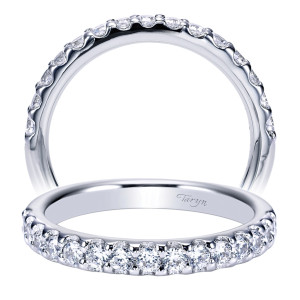 Taryn 14 Karat White Gold Round Straight Wedding Band TW4245W44JJ