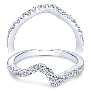 Taryn 14 Karat White Gold Curved Wedding Band TW4249W44JJ