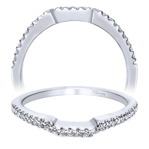 Taryn 14 Karat White Gold Matching Curved Wedding Band TW4302W44JJ