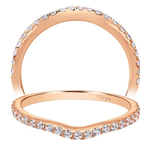 Taryn 14 Karat Rose Gold Curved Wedding Band TW5375K44JJ