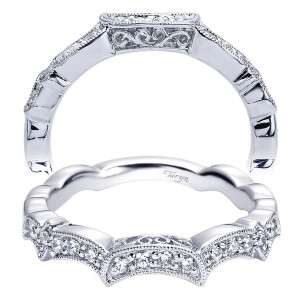 Taryn 14 Karat White Gold Matching Curved Wedding Band TW5451W44JJ