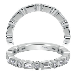 Taryn 14 Karat White Gold Matching Straight Wedding Band TW5652W44JJ