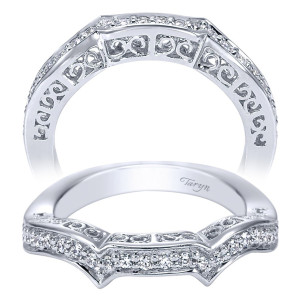 Taryn 14 Karat White Gold Curved Wedding Band TW5777W44JJ