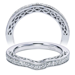 Taryn 14 Karat White Gold Matching Curved Wedding Band TW5818W44JJ