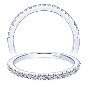 Taryn 14 Karat White Gold Straight Wedding Band TW5825W44JJ