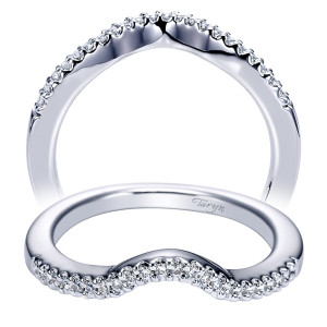 Taryn 14 Karat White Gold Curved Wedding Band TW5870W44JJ