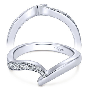 Taryn 14 Karat White Gold Curved Wedding Band TW6069W44JJ