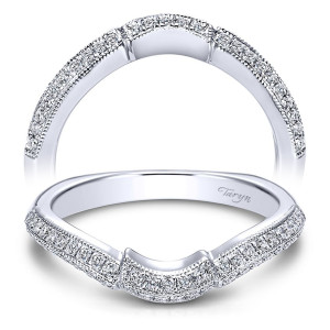 Taryn 14 Karat White Gold Curved Wedding Band TW6117W44JJ