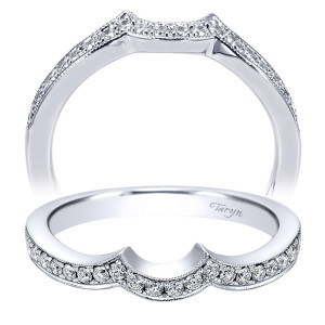 Taryn 14 Karat White Gold Matching Curved Wedding Band TW6265W44JJ
