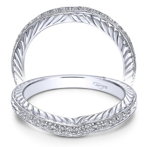 Taryn 14 Karat White Gold Curved Matching Wedding Band TW6269W44JJ