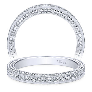 Taryn 14 Karat White Gold Round Straight Wedding Band TW6636W44JJ