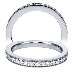 Taryn 14 Karat White Gold Straight Wedding Band TW6654W44JJ