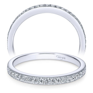 Taryn 14 Karat White Gold Straight Wedding Band TW7489W44JJ