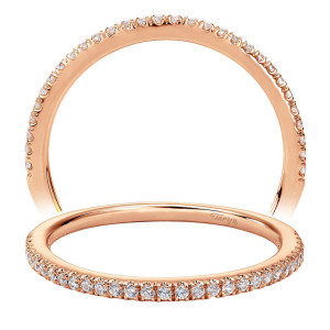 Taryn 14 Karat Rose Gold Straight Wedding Band TW7497K44JJ