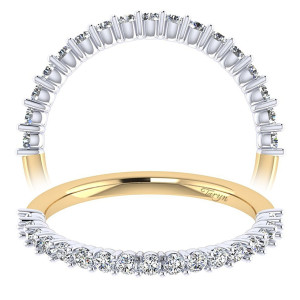 Taryn 14 Karat Yellow/White Gold Straight Wedding Band TW7498M44JJ