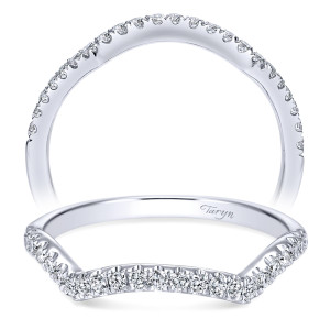 Taryn 14 Karat White Gold Curved Wedding Band TW7517W44JJ