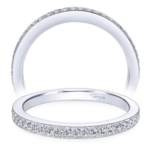 Taryn 14 Karat White Gold Round Straight Wedding Band TW7527W44JJ