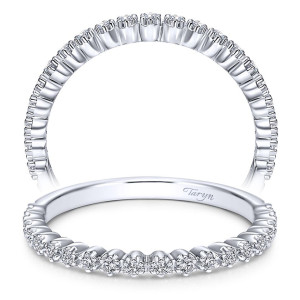 Taryn 14 Karat White Gold Straight Wedding Band TW7532W44JJ
