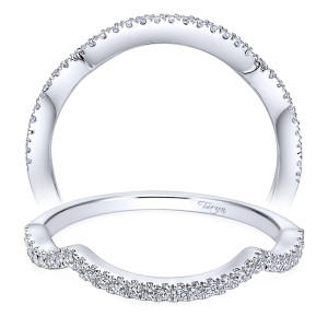 Taryn 14 Karat White Gold Round Curved Wedding Band TW7543W44JJ