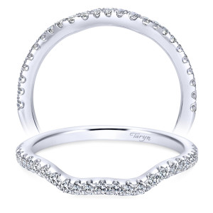 Taryn 14 Karat White Gold Curved Wedding Band TW7544W44JJ