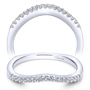 Taryn 14 Karat White Gold Matching Curved Wedding Band TW7741W44JJ