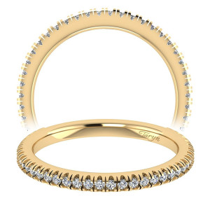 Taryn 14 Karat Yellow Gold Straight Wedding Band TW7829Y44JJ