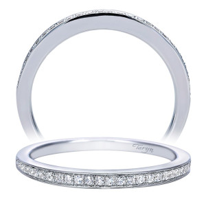 Taryn 14 Karat White Gold Straight Wedding Band TW8027W44JJ