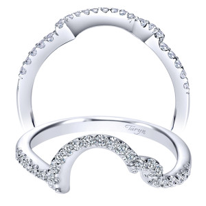 Taryn 14 Karat White Gold Curved Wedding Band TW8143W44JJ